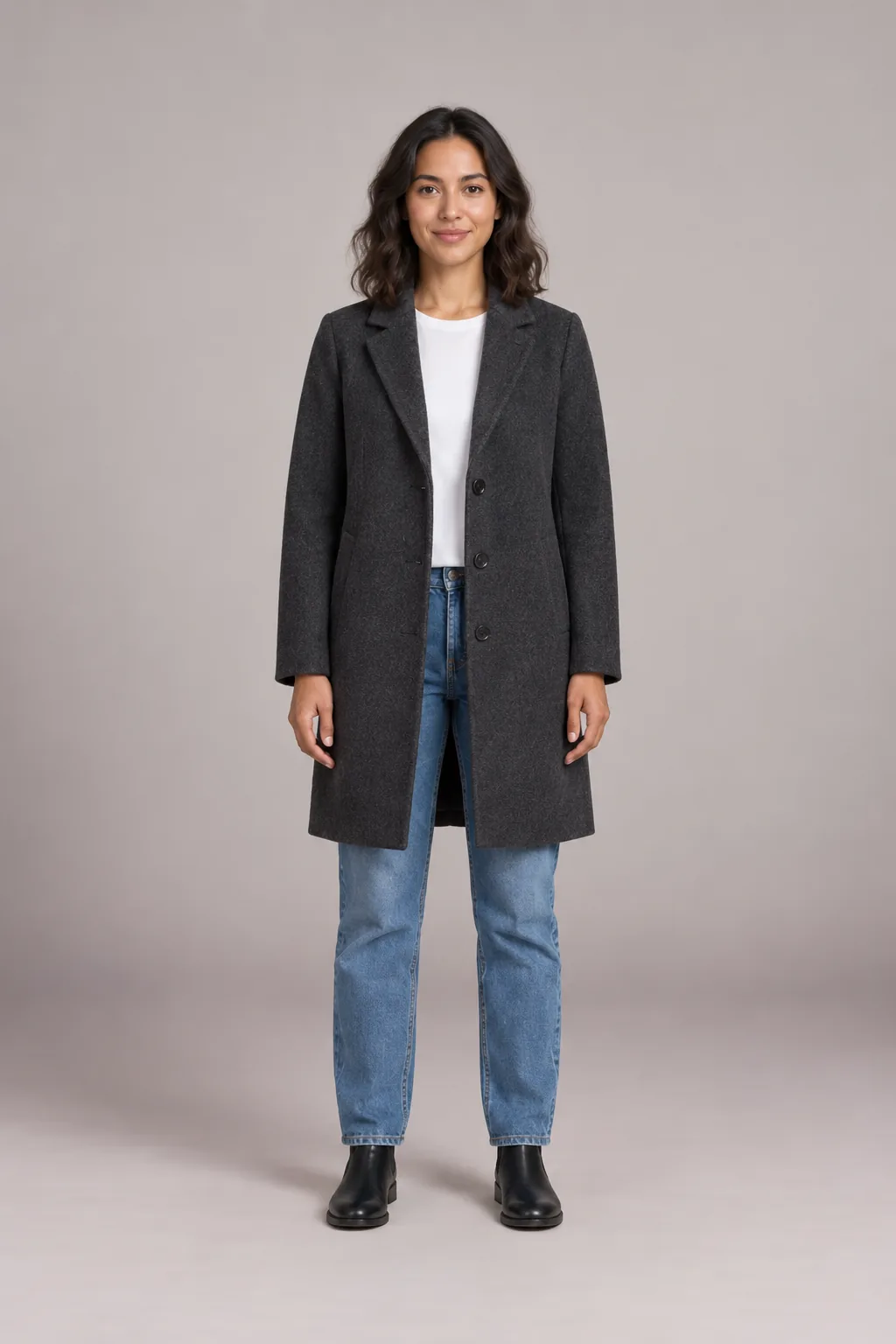 Ava wearing the complete autumn layers outfit